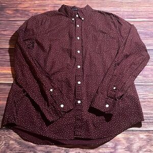 American Eagle Polka Dotted ButtonDown Shirt